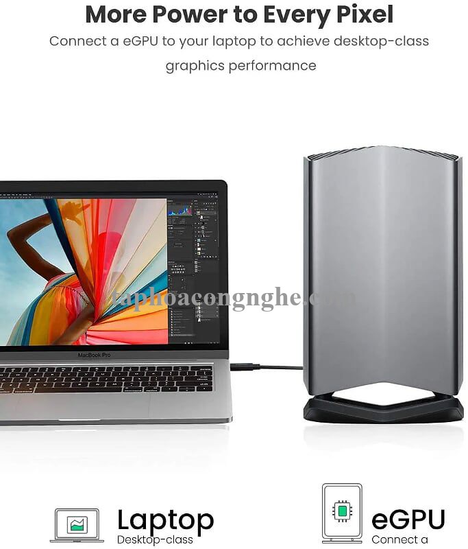 Ugreen 70951 0.8M 40Gbps 100W USB 3.1 cáp USB type C Thunderbolt 3 hỗ trợ PD màu đen US341 30070951